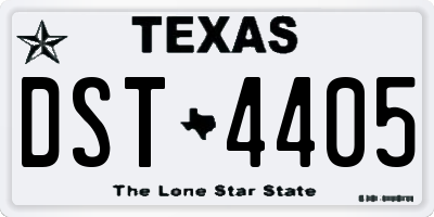 TX license plate DST4405