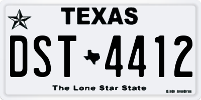 TX license plate DST4412