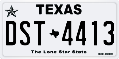 TX license plate DST4413