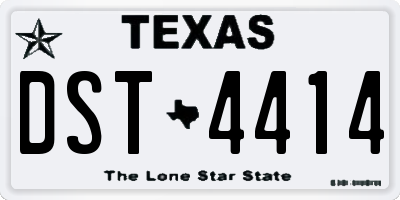 TX license plate DST4414