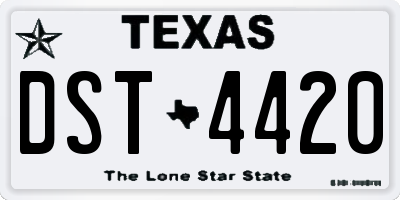 TX license plate DST4420