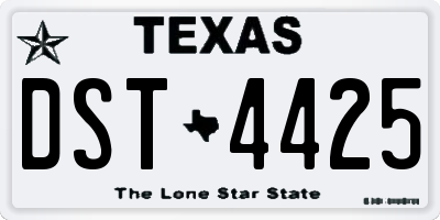 TX license plate DST4425