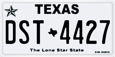 TX license plate DST4427