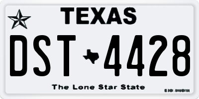 TX license plate DST4428