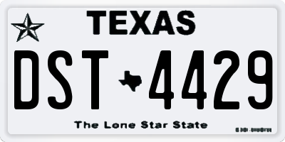 TX license plate DST4429