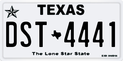 TX license plate DST4441