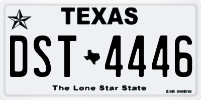 TX license plate DST4446