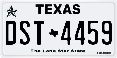 TX license plate DST4459