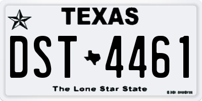 TX license plate DST4461