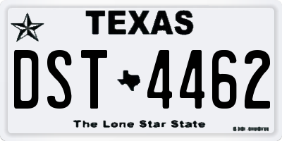 TX license plate DST4462