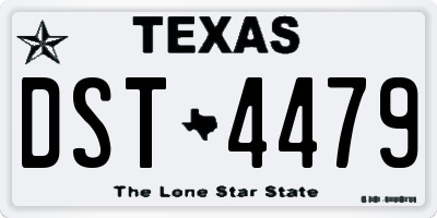 TX license plate DST4479