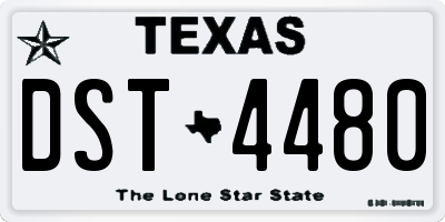 TX license plate DST4480