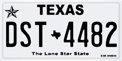 TX license plate DST4482