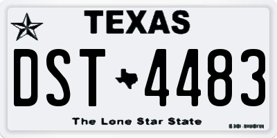 TX license plate DST4483