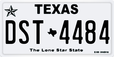 TX license plate DST4484