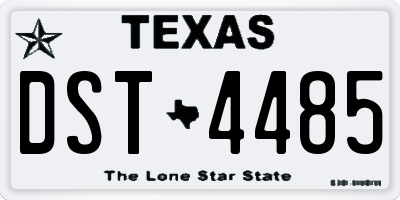 TX license plate DST4485
