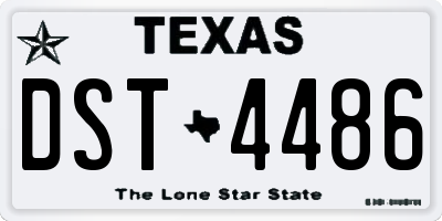 TX license plate DST4486