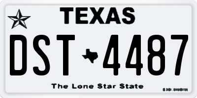 TX license plate DST4487