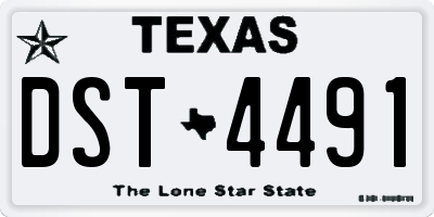 TX license plate DST4491
