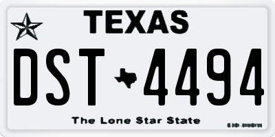 TX license plate DST4494