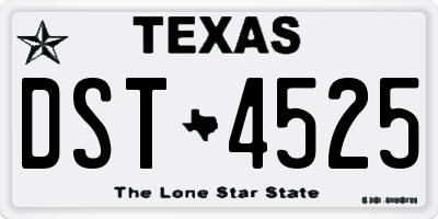 TX license plate DST4525