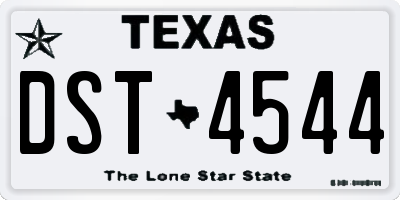 TX license plate DST4544