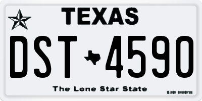 TX license plate DST4590