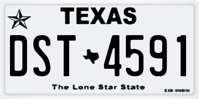 TX license plate DST4591