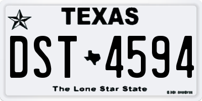 TX license plate DST4594