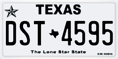 TX license plate DST4595