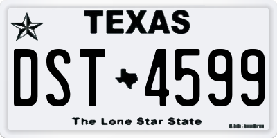TX license plate DST4599