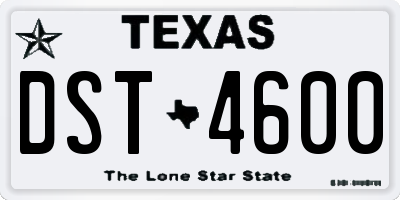 TX license plate DST4600