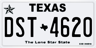 TX license plate DST4620
