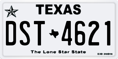 TX license plate DST4621
