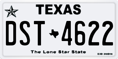 TX license plate DST4622