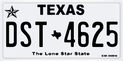 TX license plate DST4625