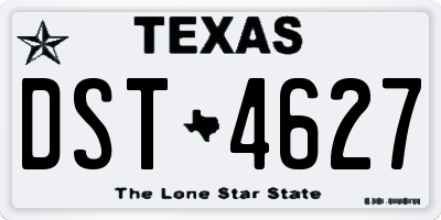 TX license plate DST4627