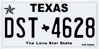 TX license plate DST4628