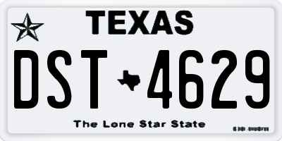TX license plate DST4629