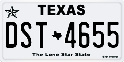 TX license plate DST4655