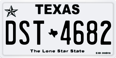 TX license plate DST4682