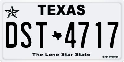 TX license plate DST4717