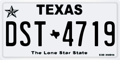 TX license plate DST4719