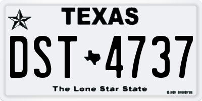 TX license plate DST4737