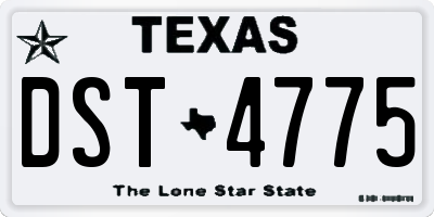 TX license plate DST4775