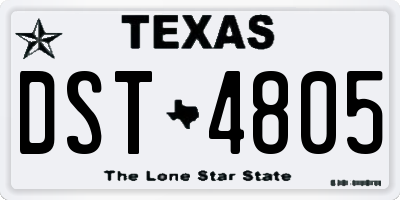 TX license plate DST4805