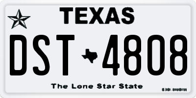 TX license plate DST4808