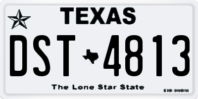 TX license plate DST4813