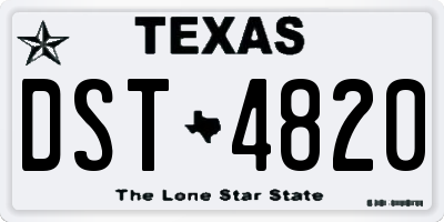 TX license plate DST4820