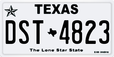 TX license plate DST4823